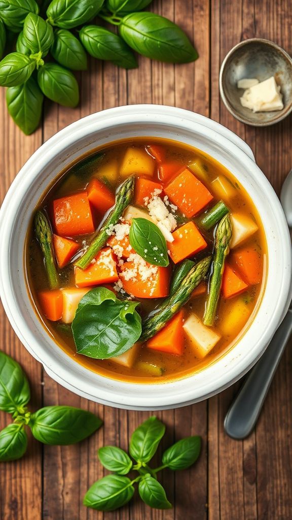 Bright Spring Vegetable Minestrone  