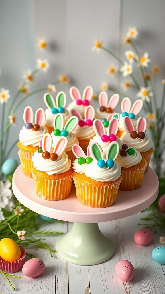 Bunny Button Cupcakes  