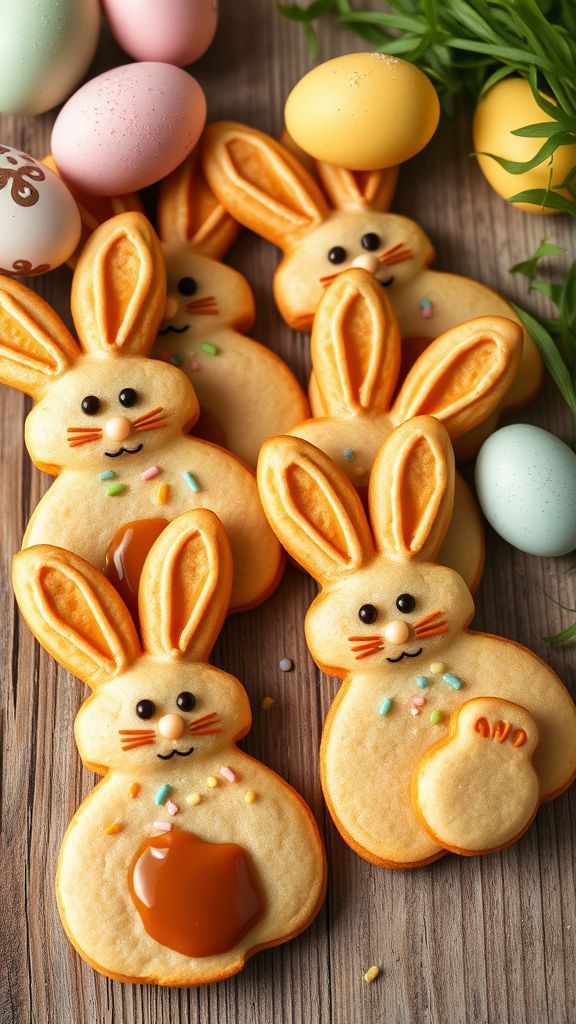 Caramel-Stuffed Bunny Cookies