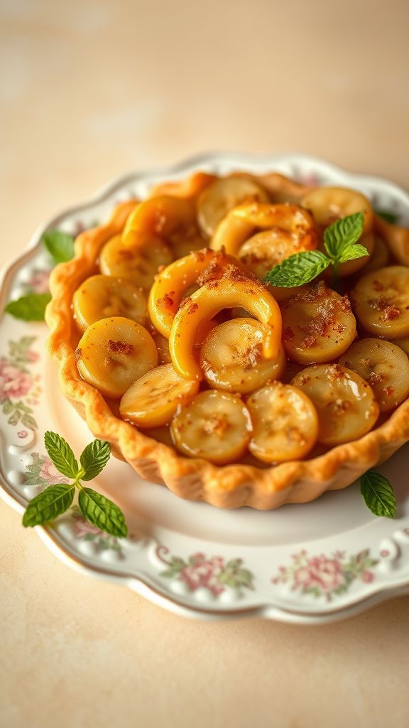 Caramelized Banana Easter Tart