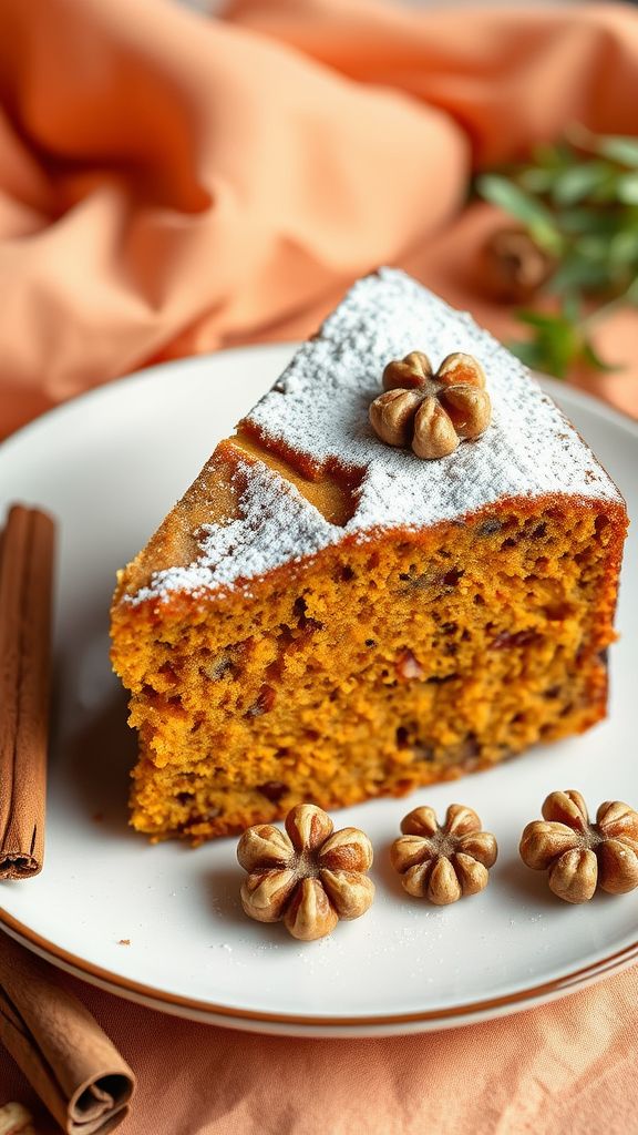 Cardamom Spiced Carrot and Walnut Cake  