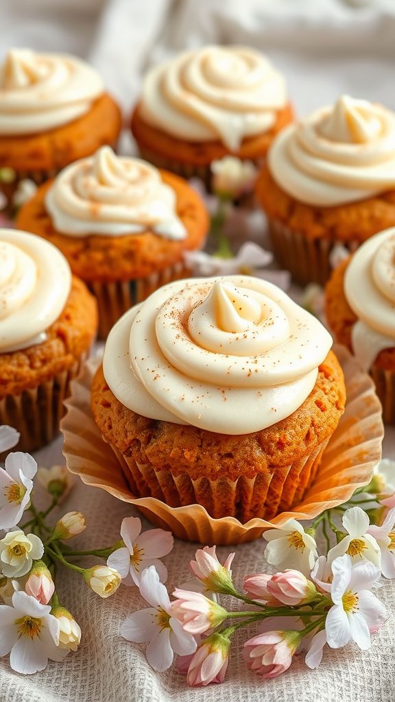 Carrot Cake Muffins with Cream Cheese Frosting  