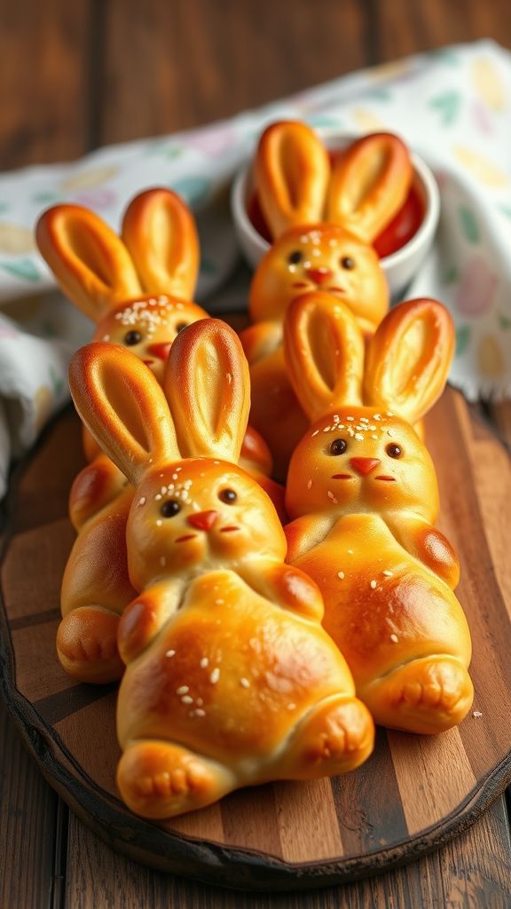 Cheesy Easter Bunny Breadsticks