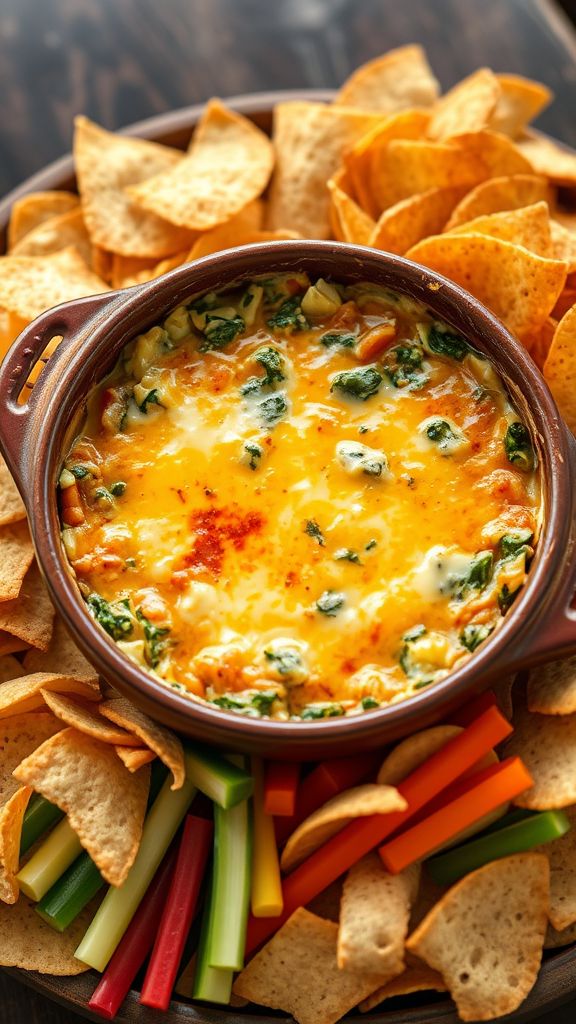 Cheesy Spinach and Artichoke Dip