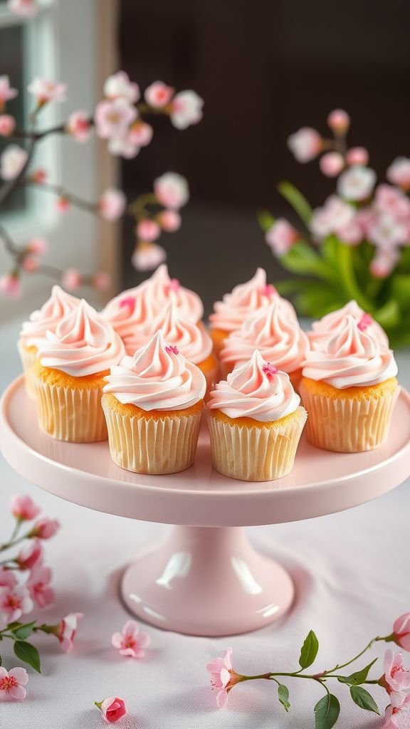 Cherry Blossom Cupcakes  