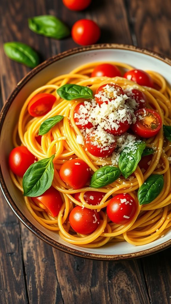 Cherry Tomato Basil Pasta  