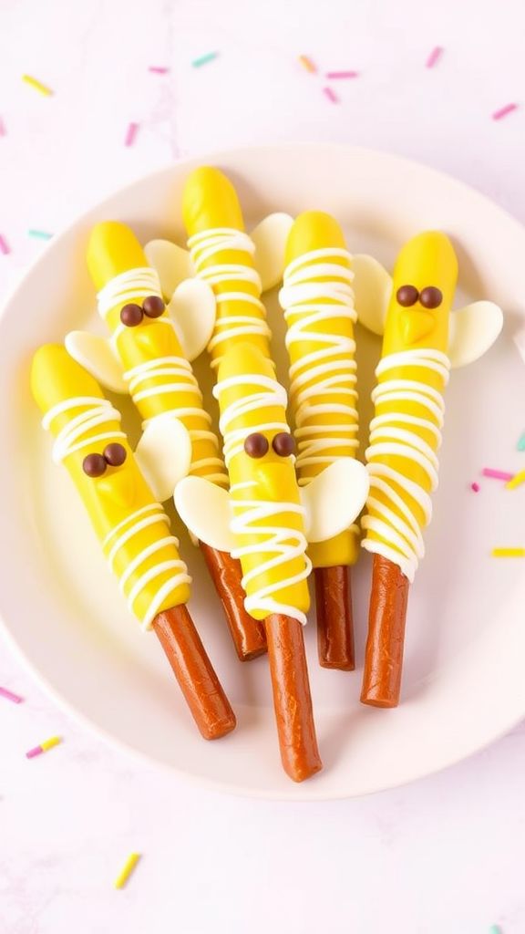 Chick Dipped Pretzel Rods  