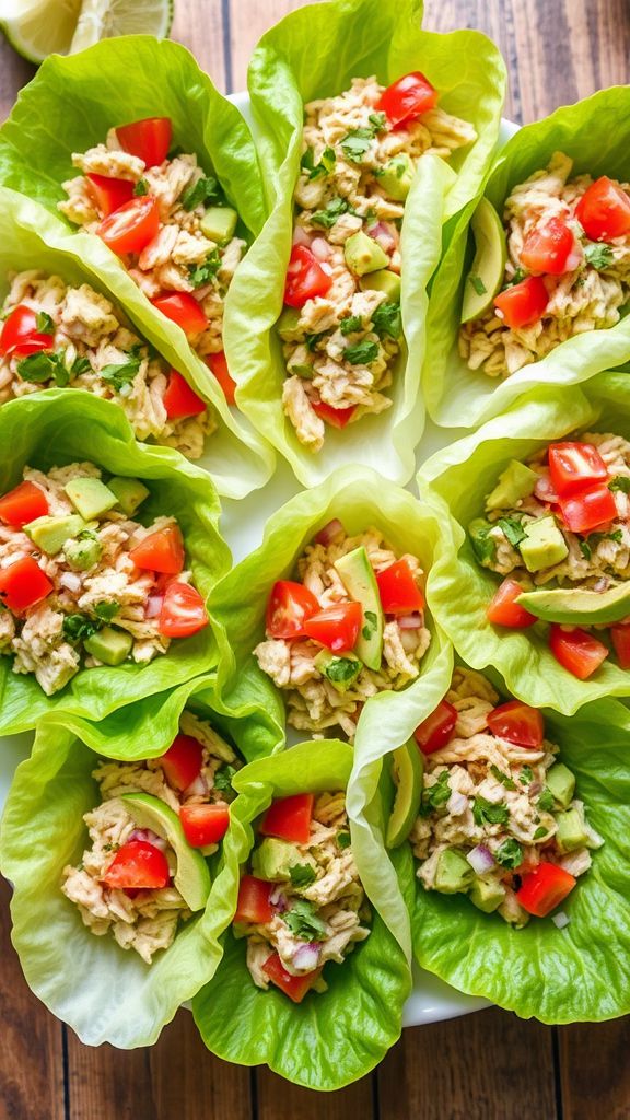 Chicken and Avocado Lettuce Wraps