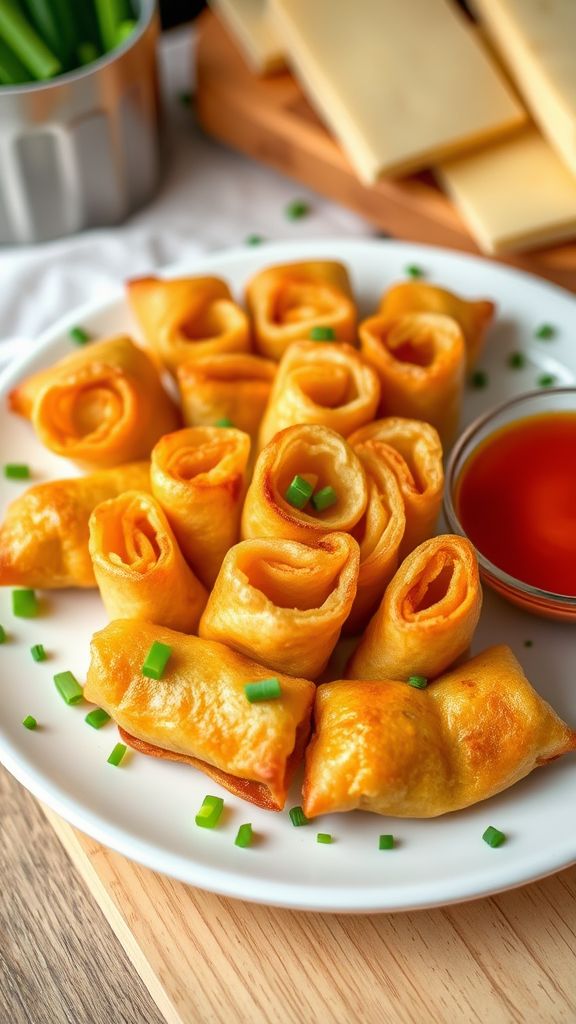 Chive and Cheddar Spring Roll