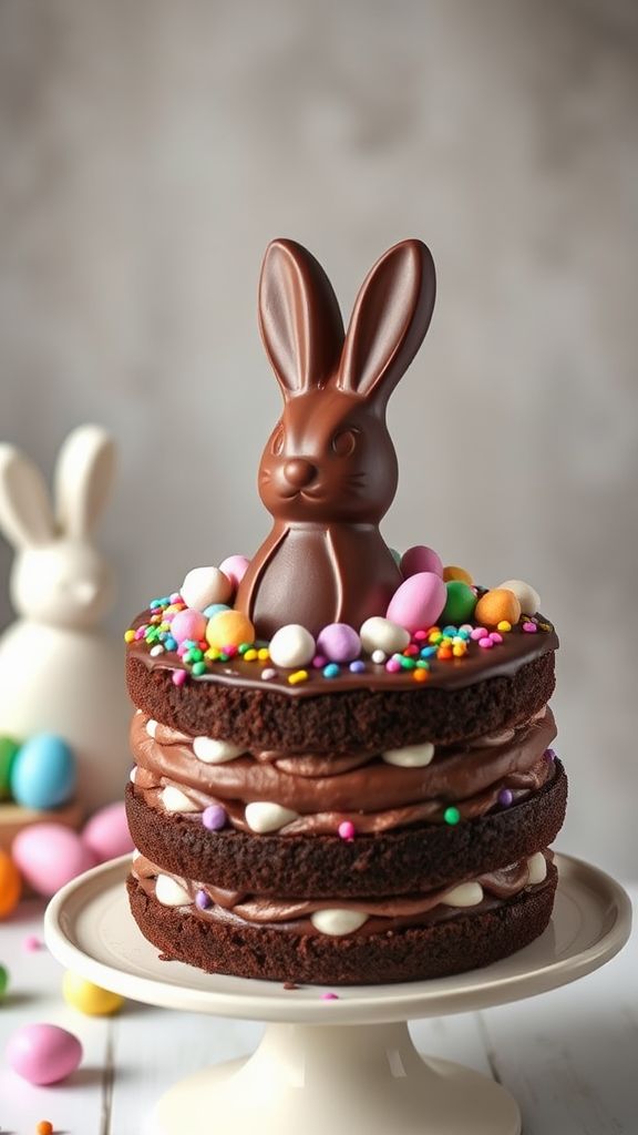 Chocolate Bunny Surprise Cake  