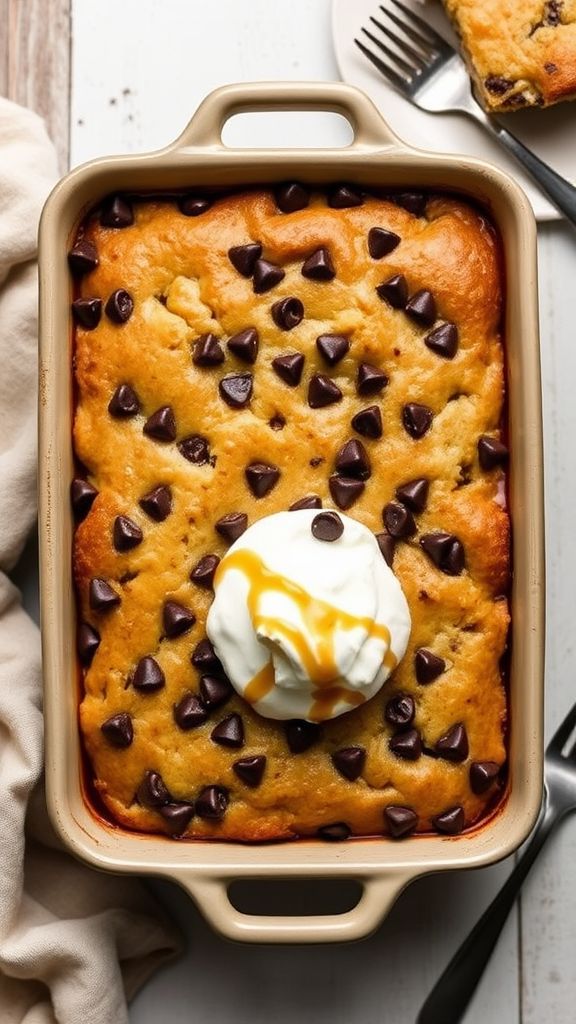 Chocolate Chip Banana Bread Pudding