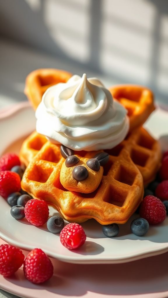 Chocolate Chip Bunny Waffles  