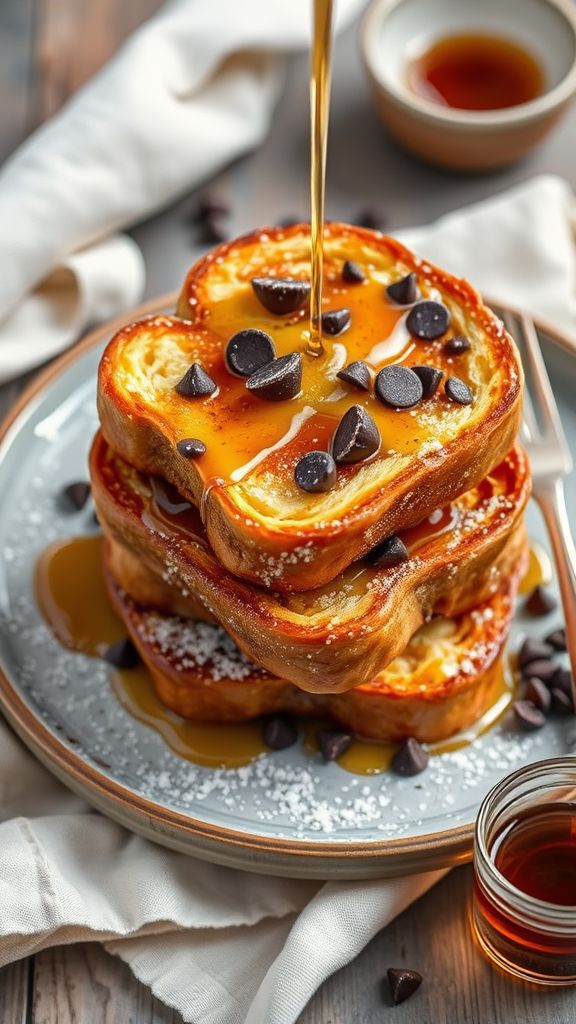 Chocolate Chip Hot Cross Bun French Toast  