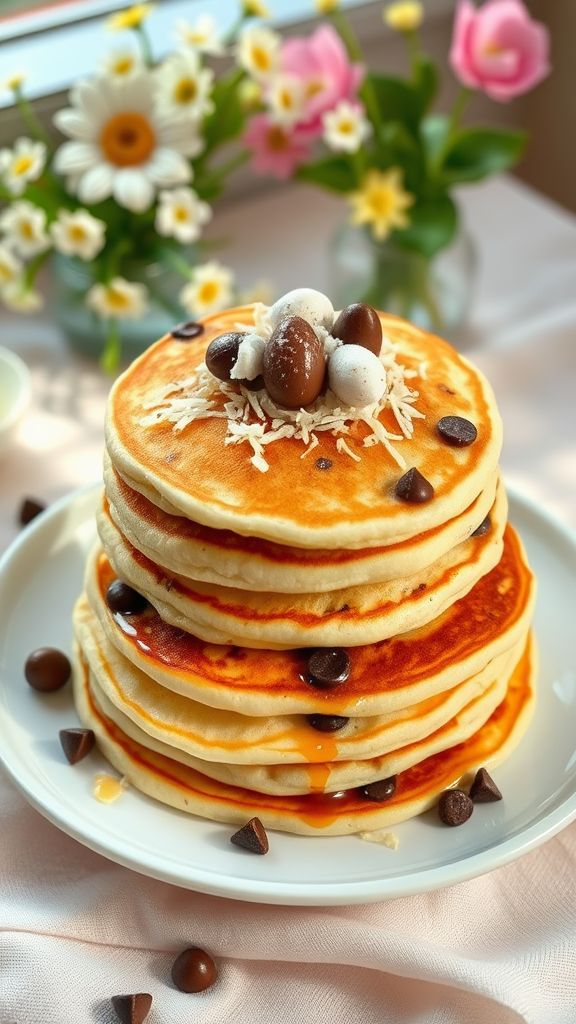 Chocolate Chip Nest Pancakes