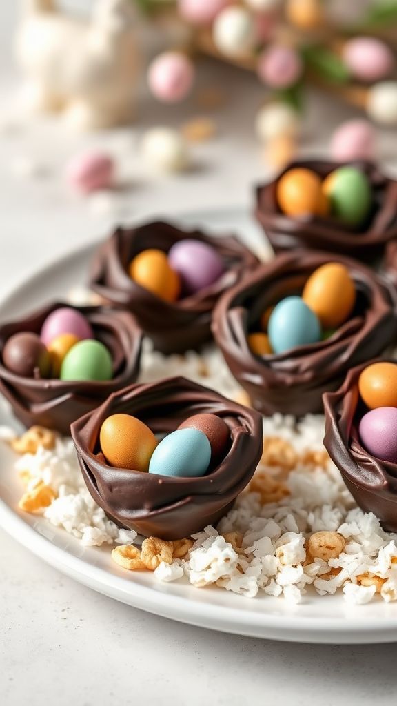 Chocolate-Covered Egg Nests  