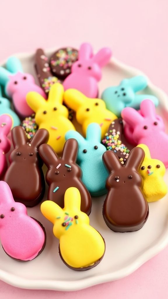 Chocolate-Covered Peeps Treats