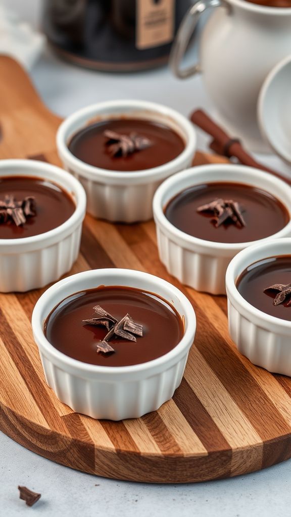 Chocolate Egg-Custard Cups for Dessert