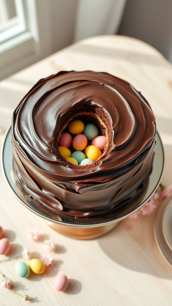 Chocolate Egg Surprise Cake