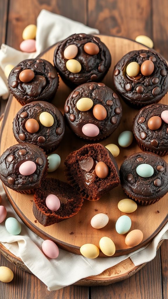 Chocolate Egg Surprise Muffins  