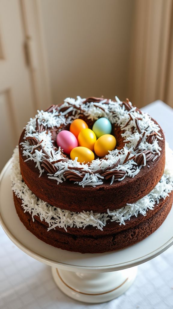 Chocolate Nest Surprise Cake  