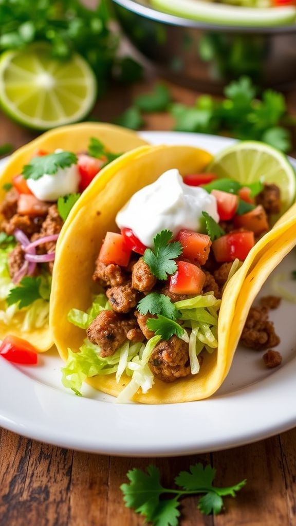 Cilantro Lime Lamb Tacos  