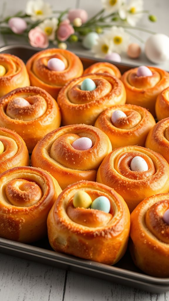 Cinnamon-Sugar Egg Hunt Rolls  