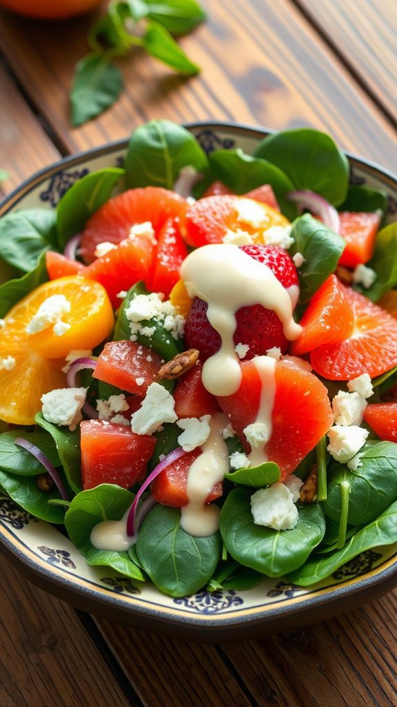 Citrus Spinach Salad with Poppy Seed Dressing