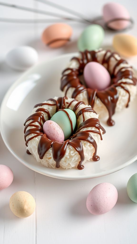 Coconut Cream Easter Nests  