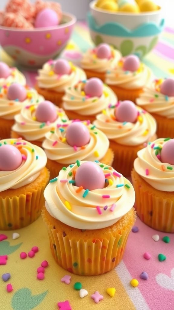 Confetti Egg Surprise Cupcakes  