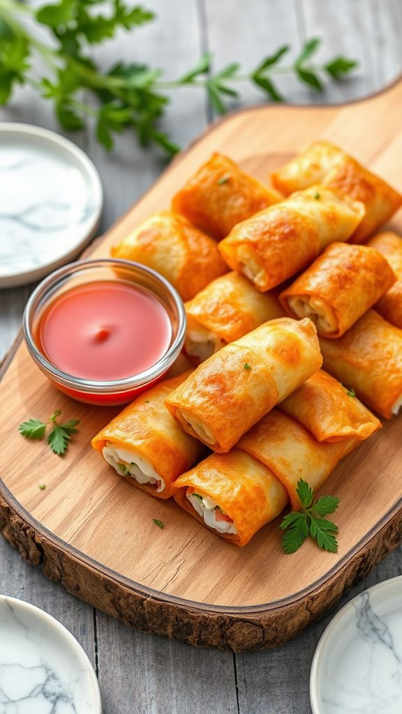 Crab and Cream Cheese Spring Rolls  