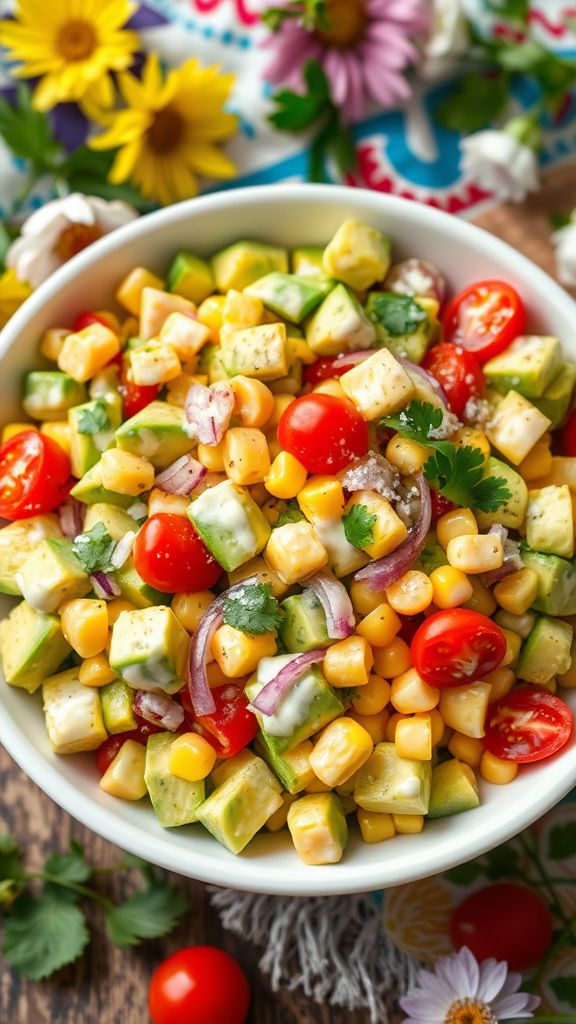 Creamy Avocado and Corn Salad