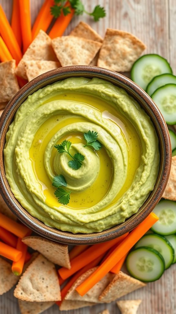 Creamy Avocado and White Bean Hummus  