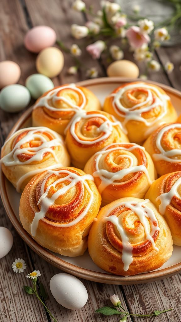 Creamy Custard Easter Rolls  