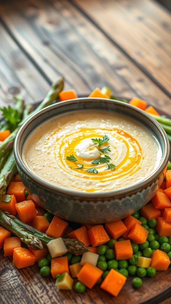 Creamy Spring Vegetables Chowder  