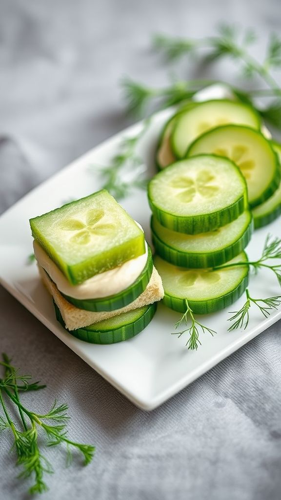 Cucumber Sandwiches with Cream Cheese