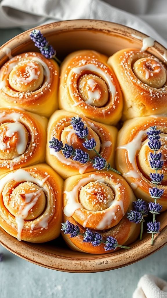 Delightful Lavender Easter Rolls  