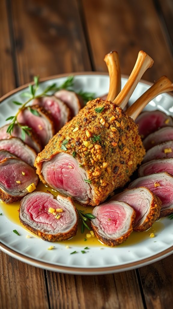 Dijon Mustard Crusted Rack of Lamb