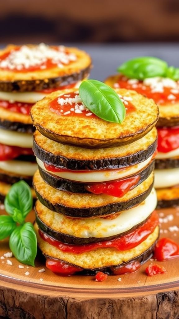 Eggplant Parmesan Stacks