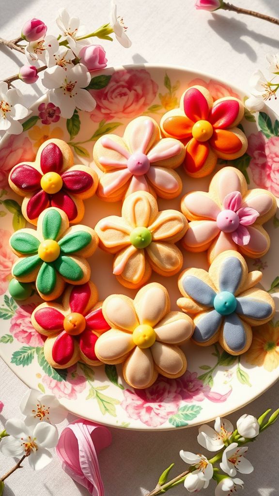 Festive Flower Petal Cookies