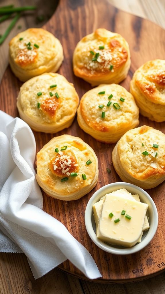 Flaky Parmesan and Chive Biscuits  