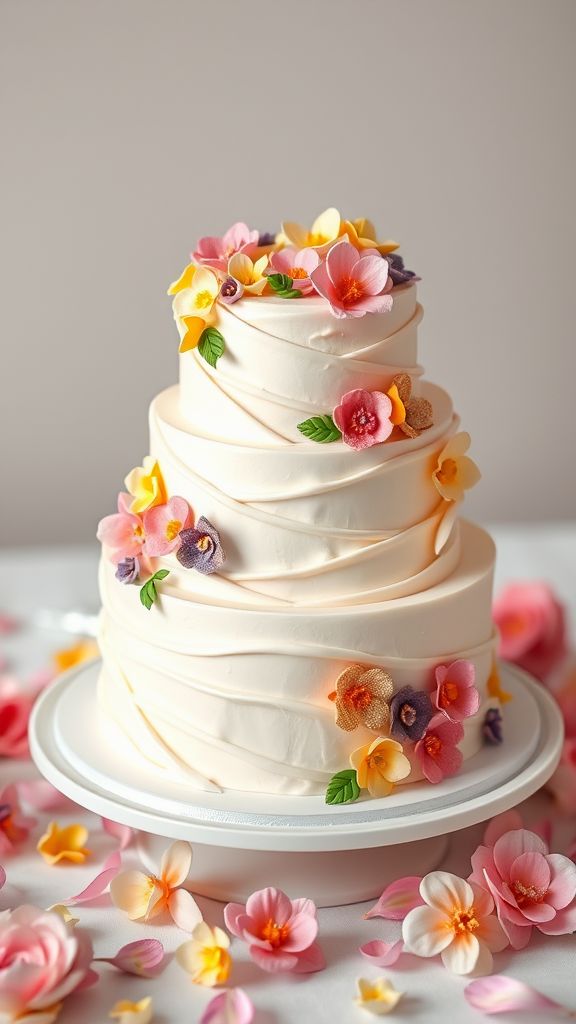 Floral Fondant Decorated Cakes