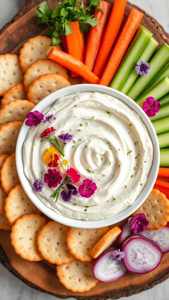 Floral Herb Cream Cheese Spread  