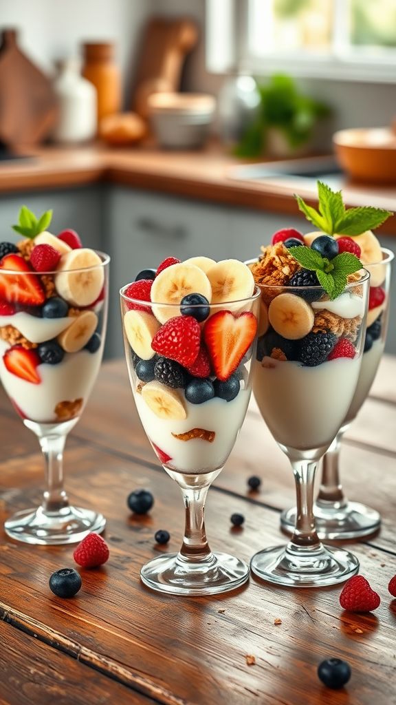 Fruit-Infused Yogurt Parfaits  