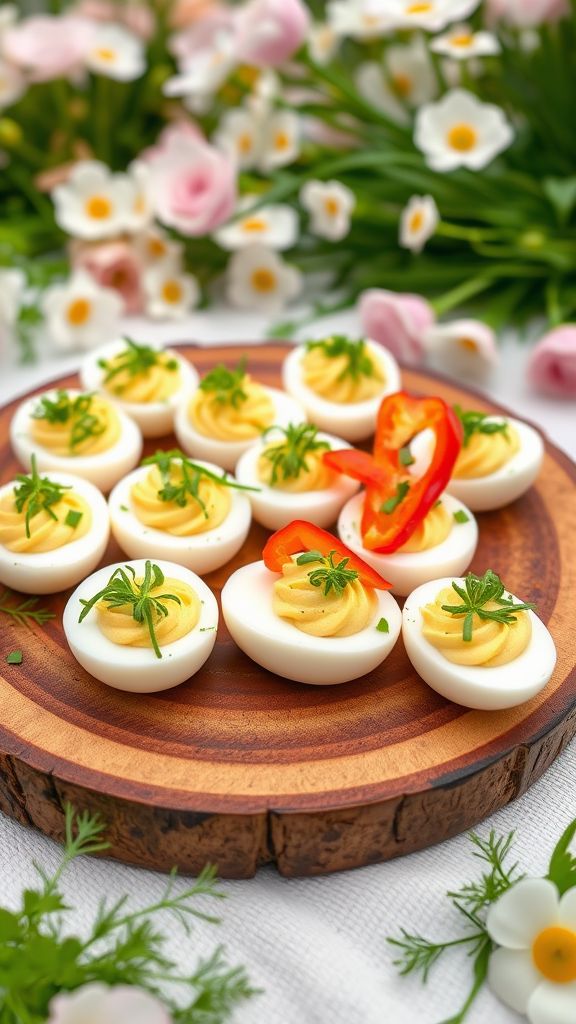 Garden Party Deviled Eggs  