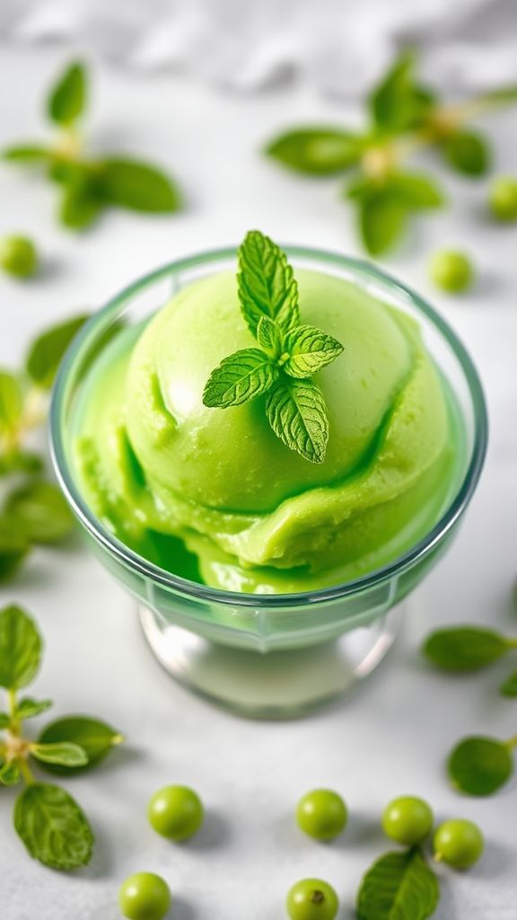 Garden Pea and Mint Sorbet  