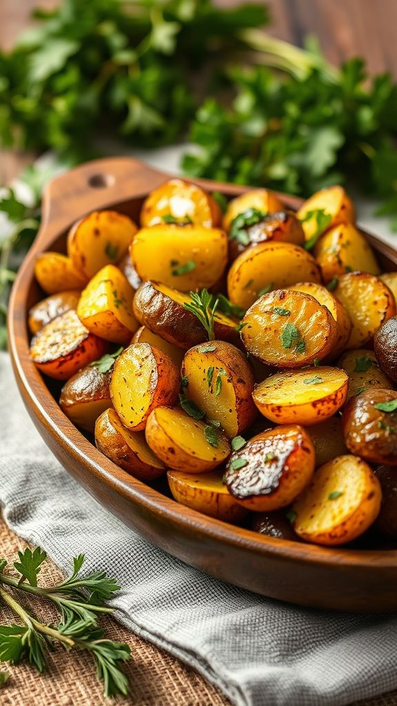 Garlic and Herb Roasted New Potatoes