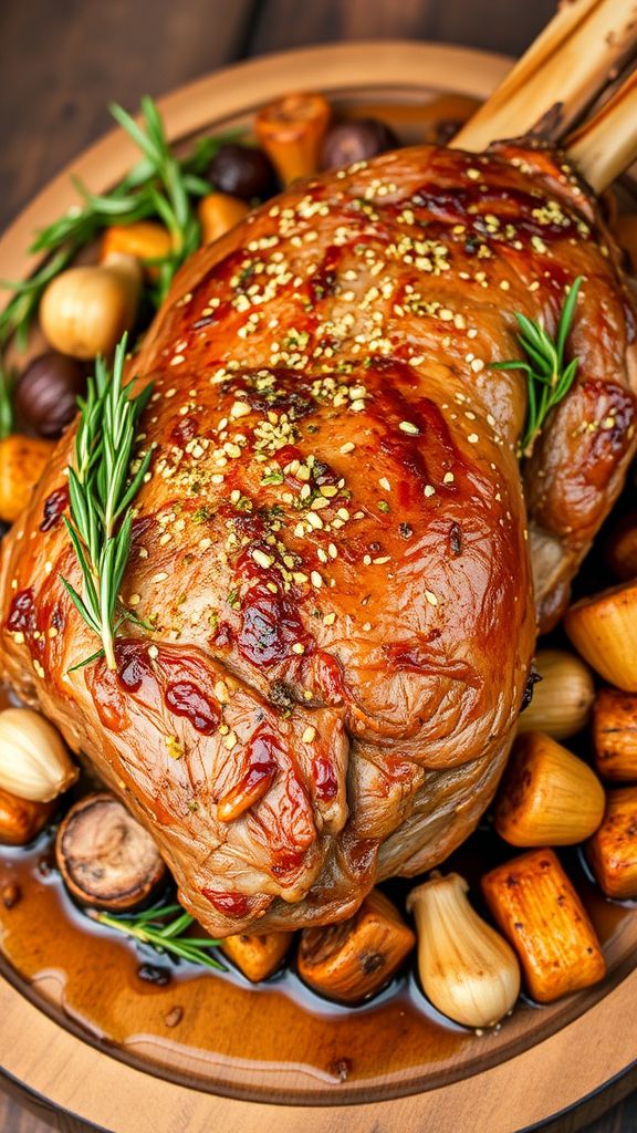 Garlic and Rosemary Roasted Lamb