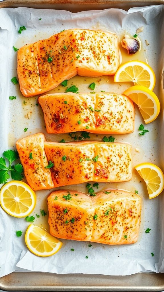 Garlic Butter Baked Salmon  