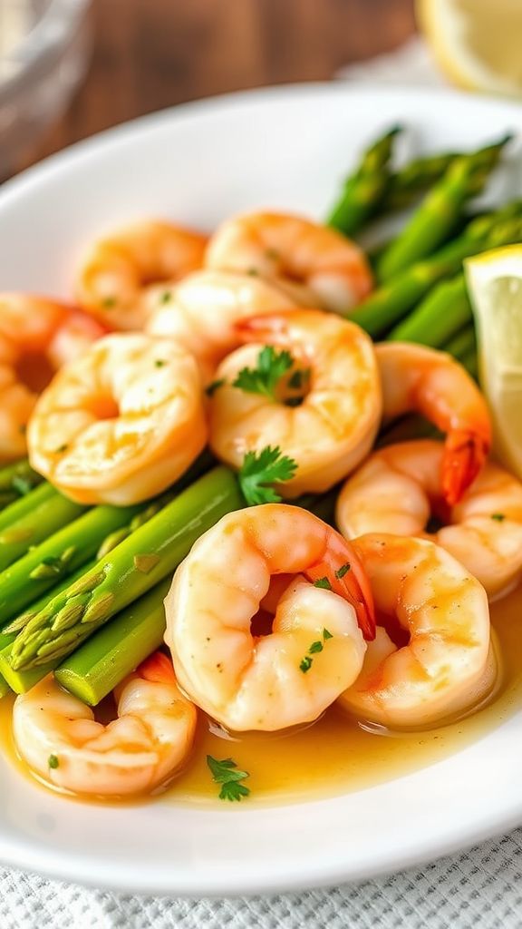 Garlic Butter Shrimp and Asparagus