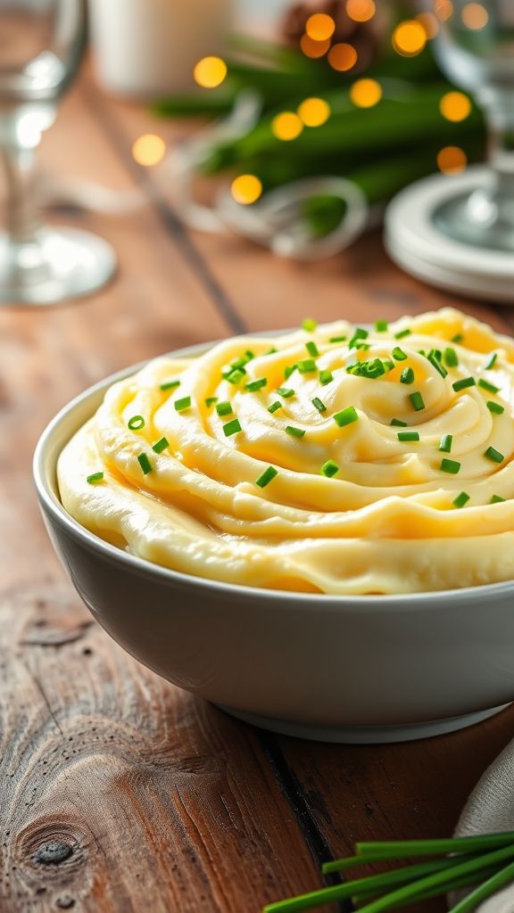 Garlic Mashed Potatoes with Chives